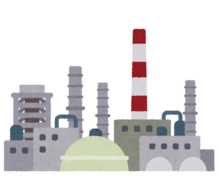 化学工場のイラスト