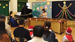 津田幼稚園の音楽アウトリーチの様子