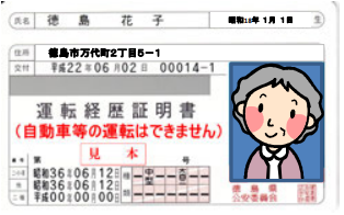 運転経歴証明書のイメージ図